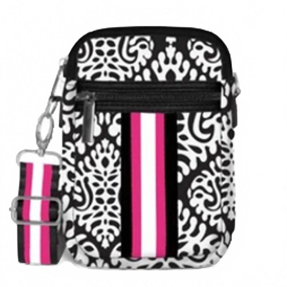 NEW TOP IT OFF women's carla street neoprene everyday crossbody bag in black / w